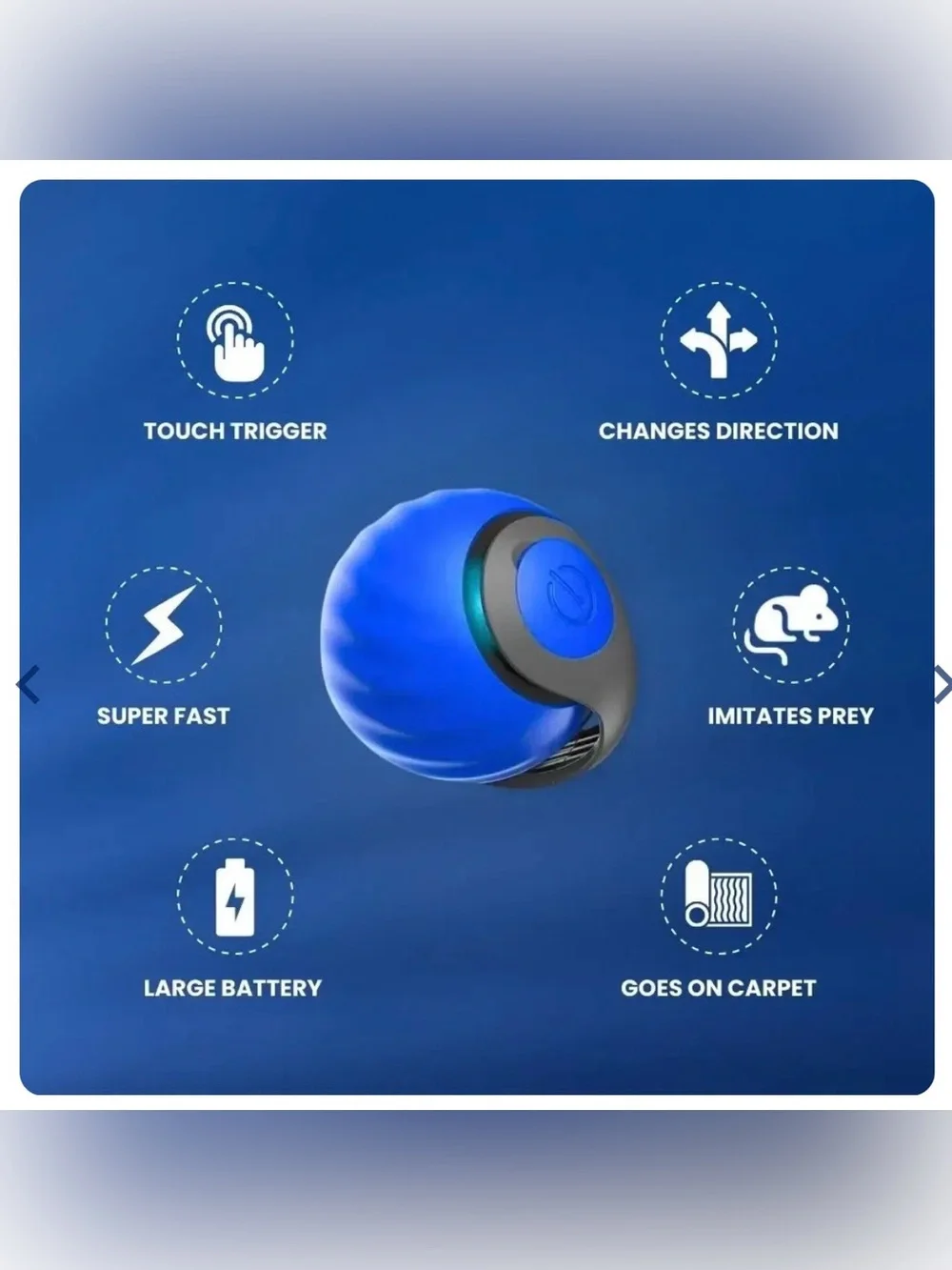 🐈‍⬛ WATCH THE VIDEO! 🐈 NIB Pet Gravity Speedy Sprint Ball rechargeable cat toy